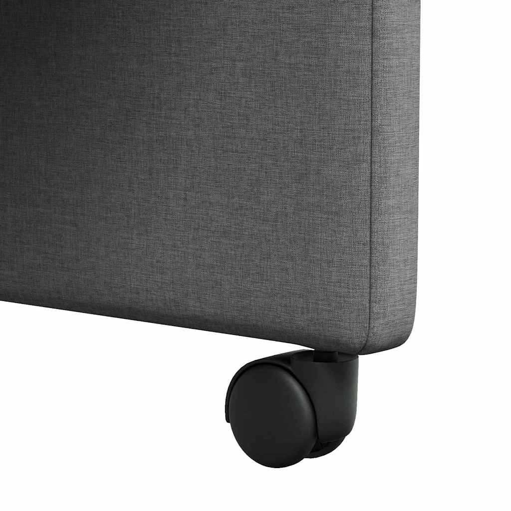 Spisebordsstole med hjul 2 pcs Mørkegrå 57 x 66 x 94 cm Stof