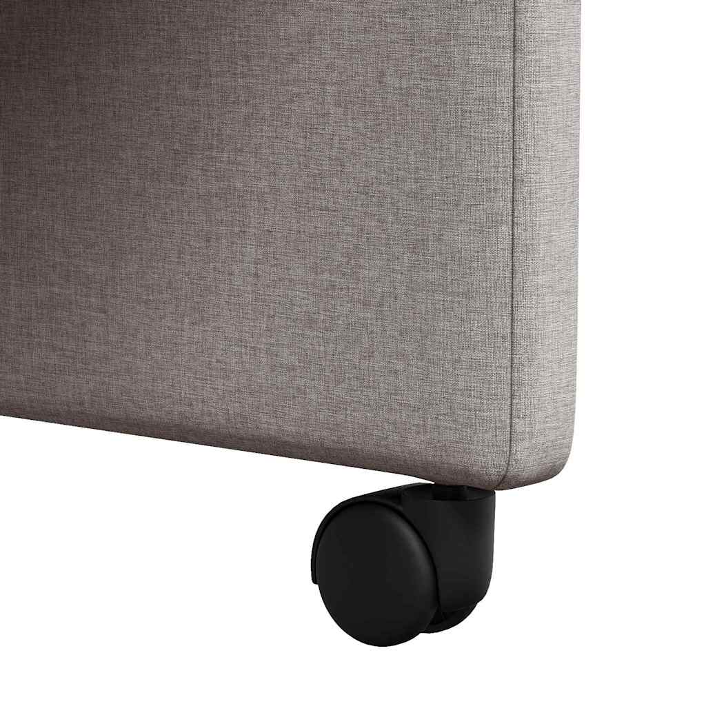 Spisebordsstole med hjul 2 pcs Gråbrun 57 x 66 x 94 cm Stof