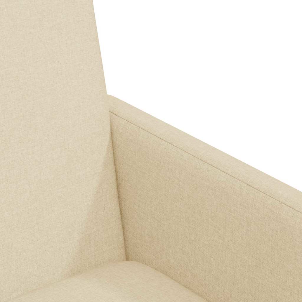 Spisebordsstole med hjul 2 pcs Creme 57 x 66 x 94 cm Stof