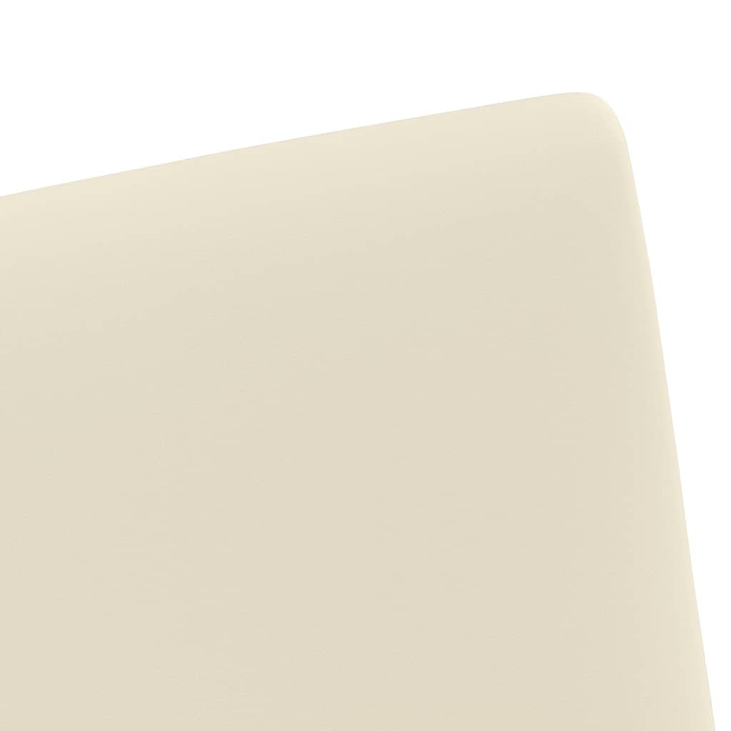 Spisebordsstole med hjul 2 pcs Creme 57 x 66 x 94 cm Kunstlæder