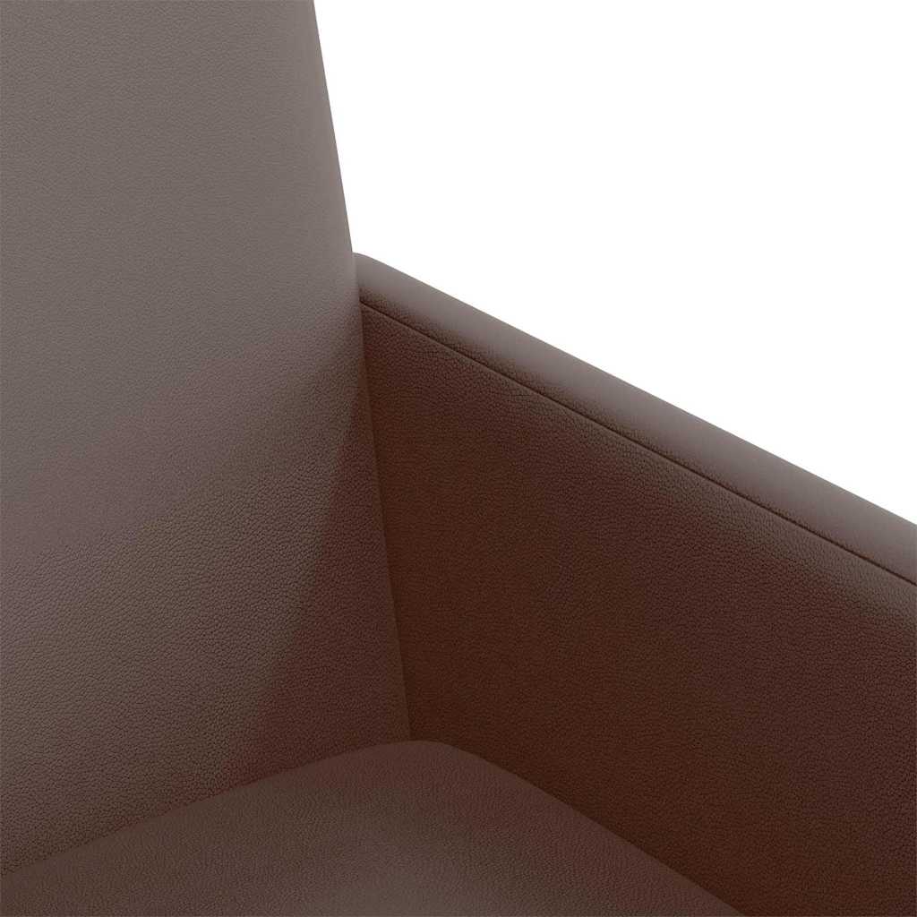 Spisebordsstole med hjul 2 pcs Brun 57 x 66 x 94 cm Kunstlæder