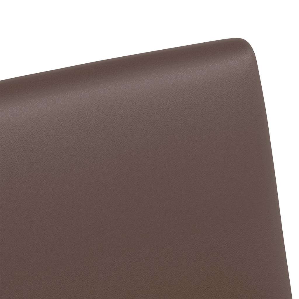 Spisebordsstole med hjul 2 pcs Brun 57 x 66 x 94 cm Kunstlæder