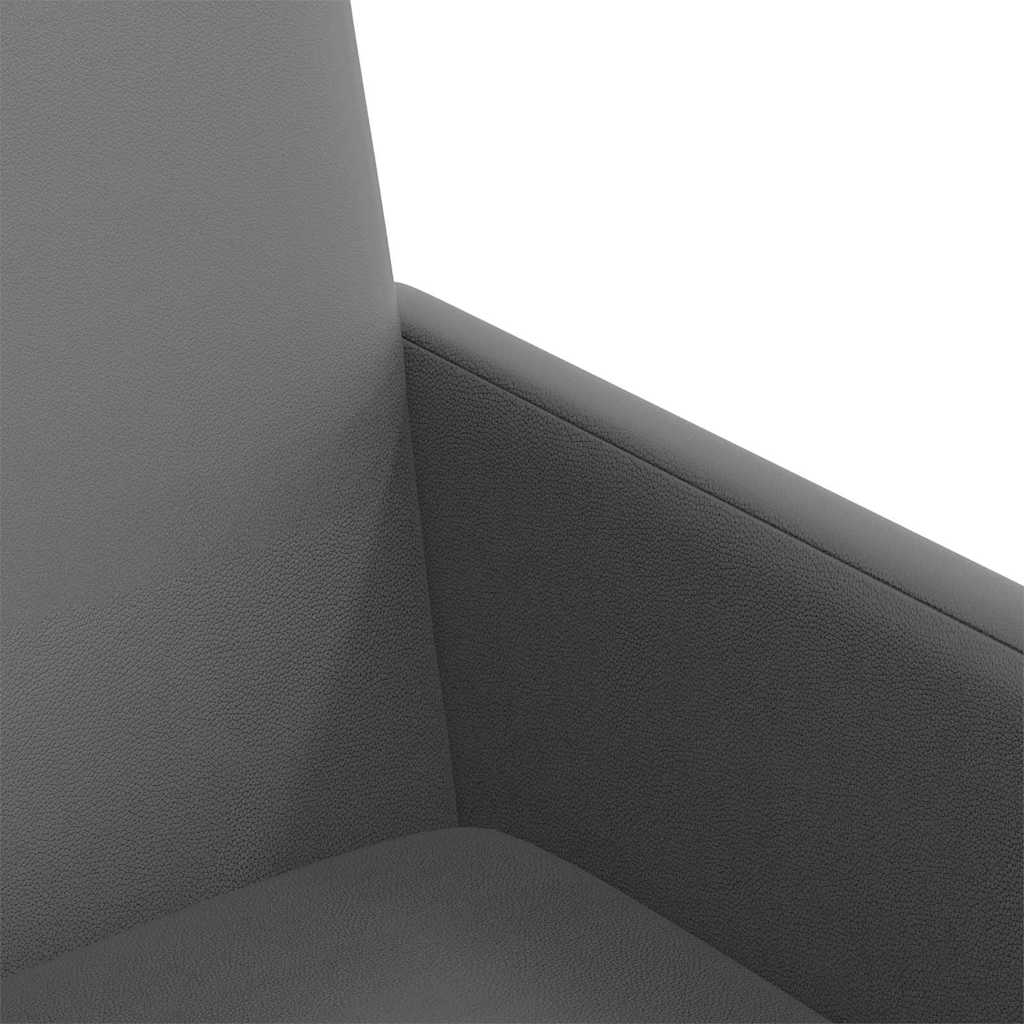 Spisebordsstole med hjul 2 pcs Grå 57 x 66 x 94 cm Kunstlæder