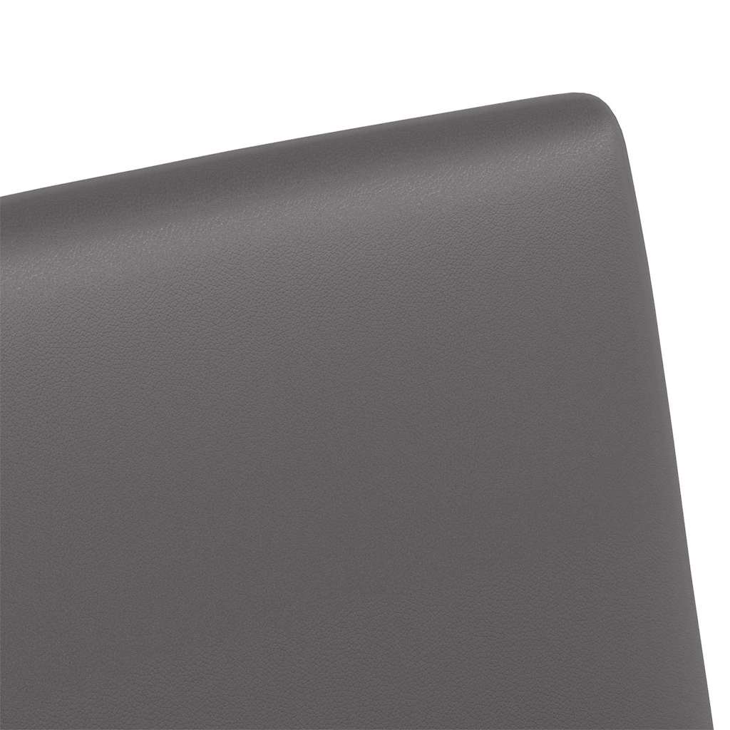 Spisebordsstole med hjul 2 pcs Grå 57 x 66 x 94 cm Kunstlæder