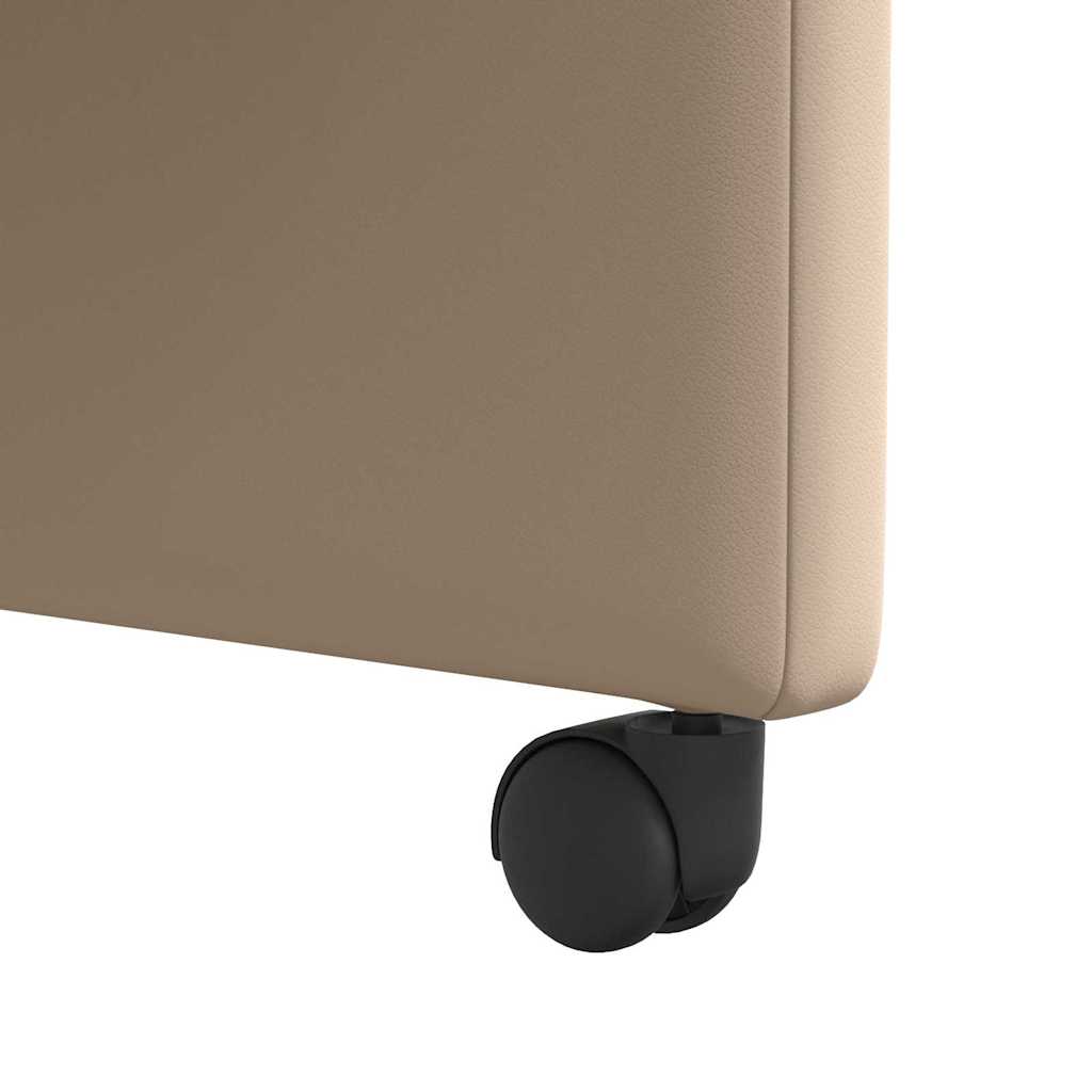 Spisebordsstole med hjul 2 pcs Cappuccino 57 x 66 x 94 cm