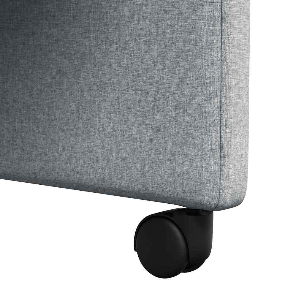 Spisebordsstole med hjul 2 pcs Lysegrå 58 x 65 x 94 cm Stof