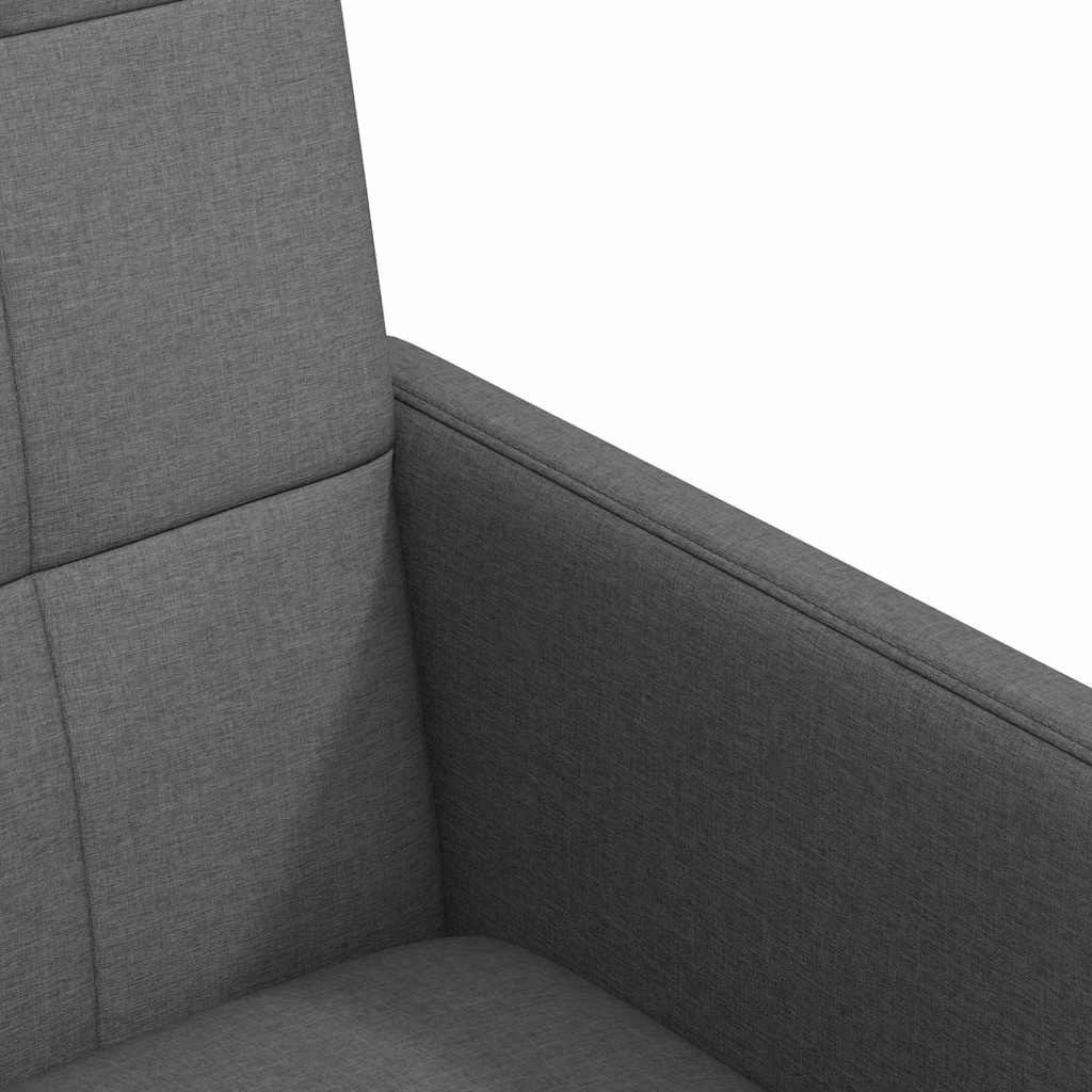 Spisebordsstole med hjul 2 pcs Mørkegrå 58 x 65 x 94 cm Stof