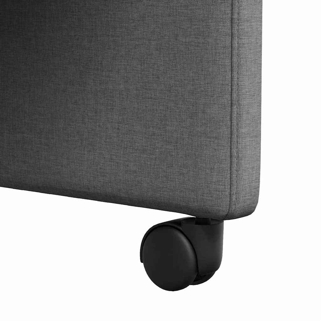 Spisebordsstole med hjul 2 pcs Mørkegrå 58 x 65 x 94 cm Stof