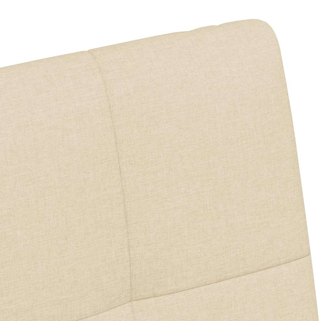 Spisebordsstole med hjul 2 pcs Creme 58 x 65 x 94 cm Stof