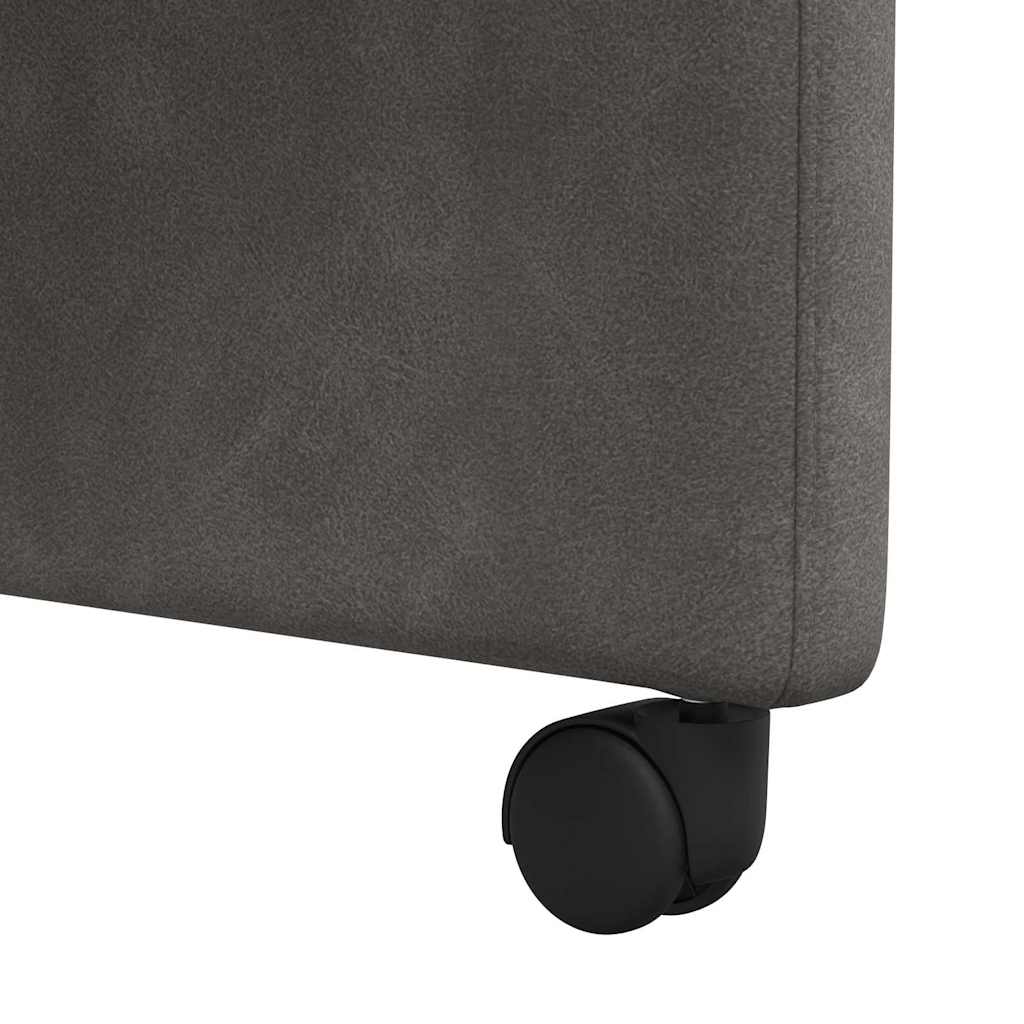 Spisebordsstole med hjul 2 pcs Sort 57 x 67 x 95 cm Kunstlæder