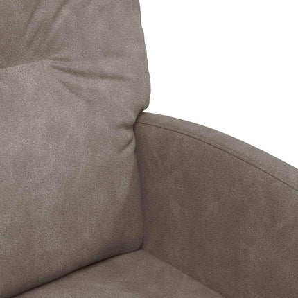 Spisebordsstole med hjul 2 stk. Kunstlæder Grå 57 x 67 x 95 cm