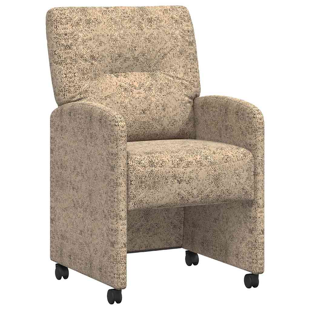 Spisebordsstole med hjul med hjul 2 pcs Lysegrå 57 x 67 x 95 cm