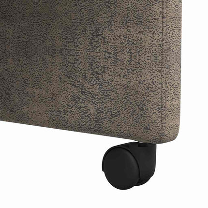 Spisebordsstole med hjul 2 stk. Faux suede læder Mørkegrå