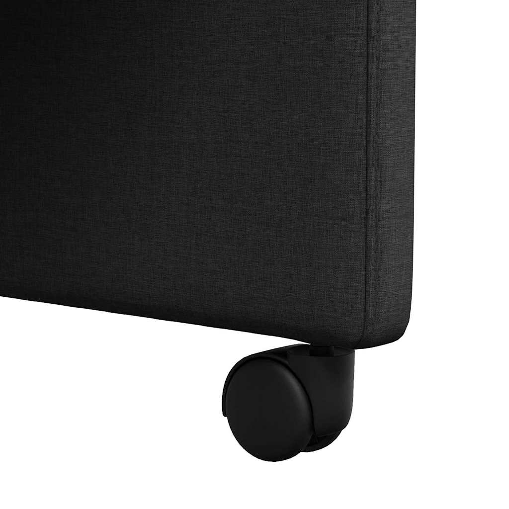 Spisebordsstole med hjul 2 pcs Sort 57 x 67 x 95 cm Stof
