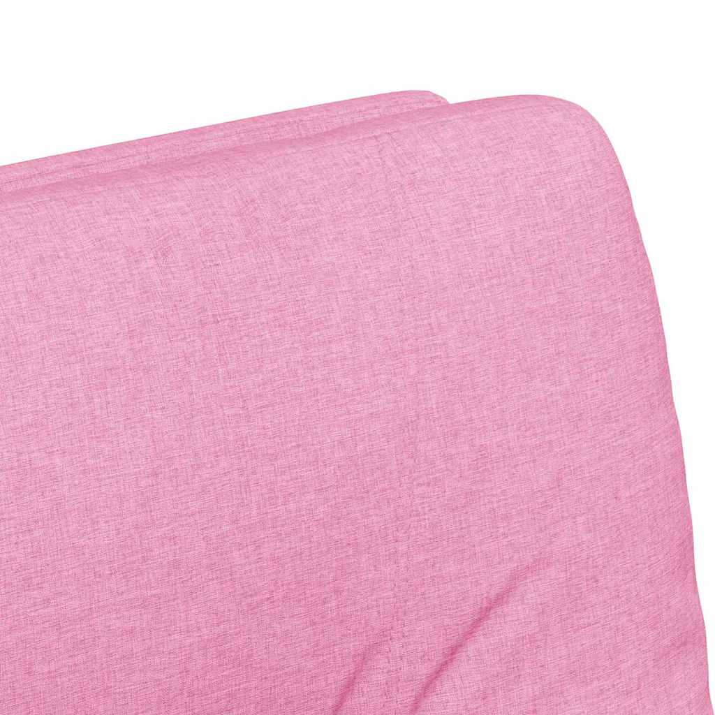 Spisebordsstole med hjul 2 pcs Lyserød 57 x 67 x 95 cm Stof