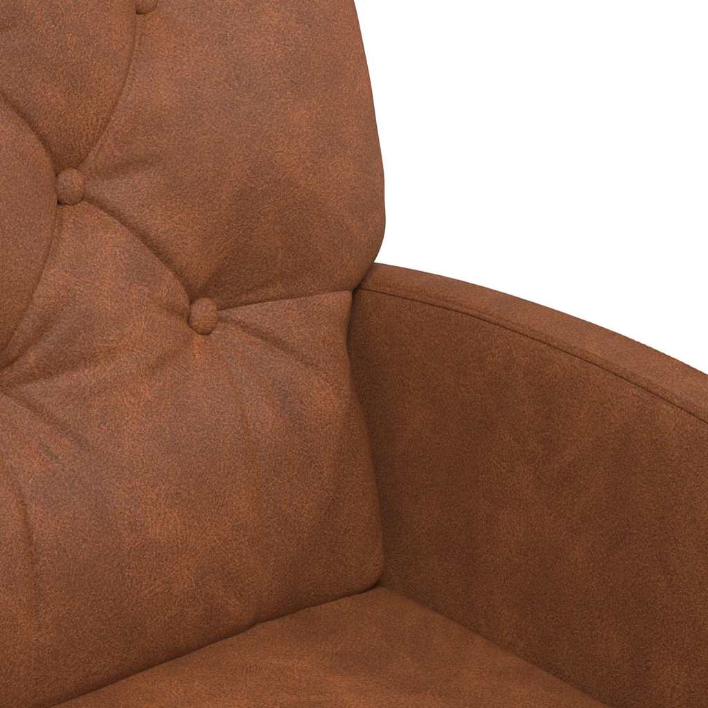 Spisebordsstole med hjul 2 pcs Brun 58 x 67 x 97 cm Kunstlæder