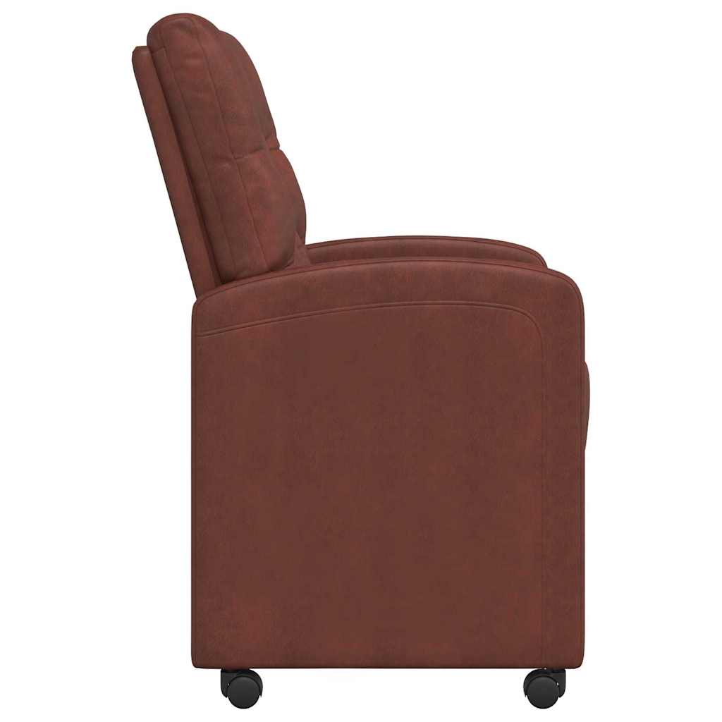 Spisebordsstole med hjul 2 pcs Skinnende brun 58 x 67 x 97 cm