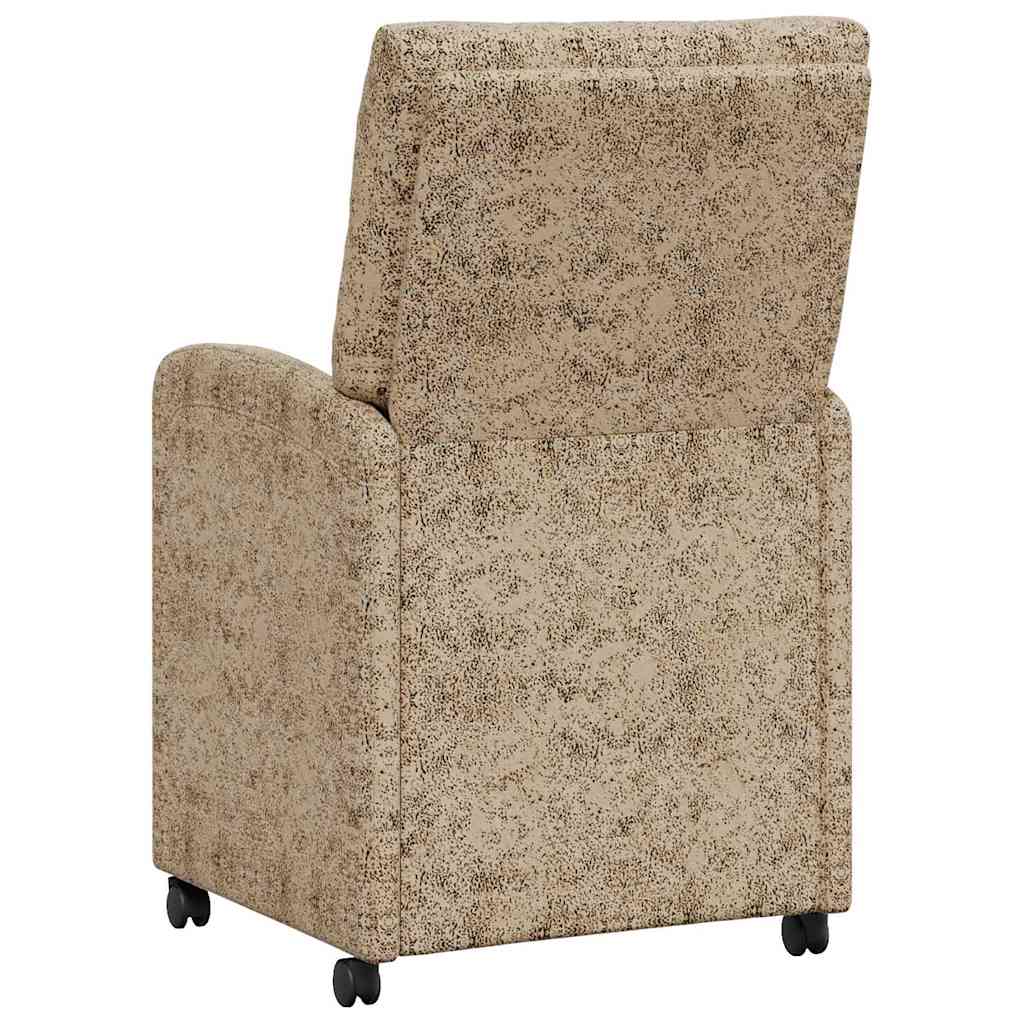 Spisebordsstole med hjul med hjul 2 pcs Lysegrå 58 x 67 x 97 cm