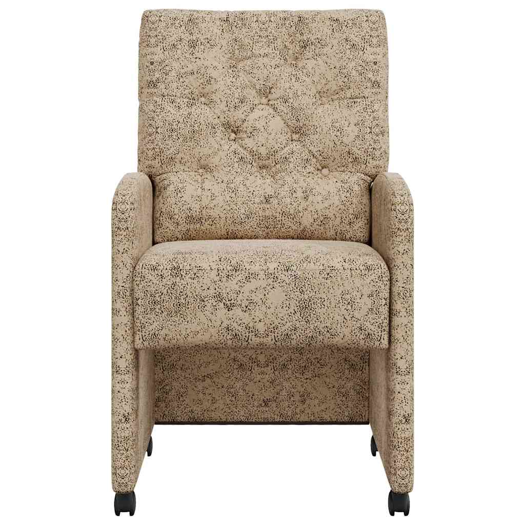 Spisebordsstole med hjul med hjul 2 pcs Lysegrå 58 x 67 x 97 cm