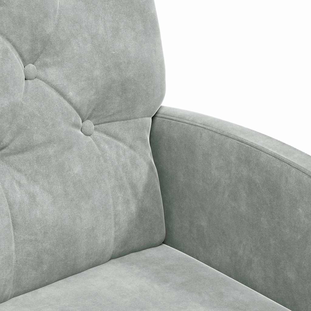 Spisebordsstole med hjul 2 pcs Lysegrå 58 x 67 x 97 cm Fløjl