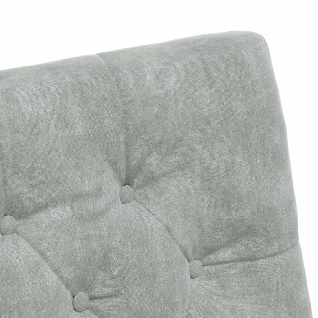 Spisebordsstole med hjul 2 pcs Lysegrå 58 x 67 x 97 cm Fløjl