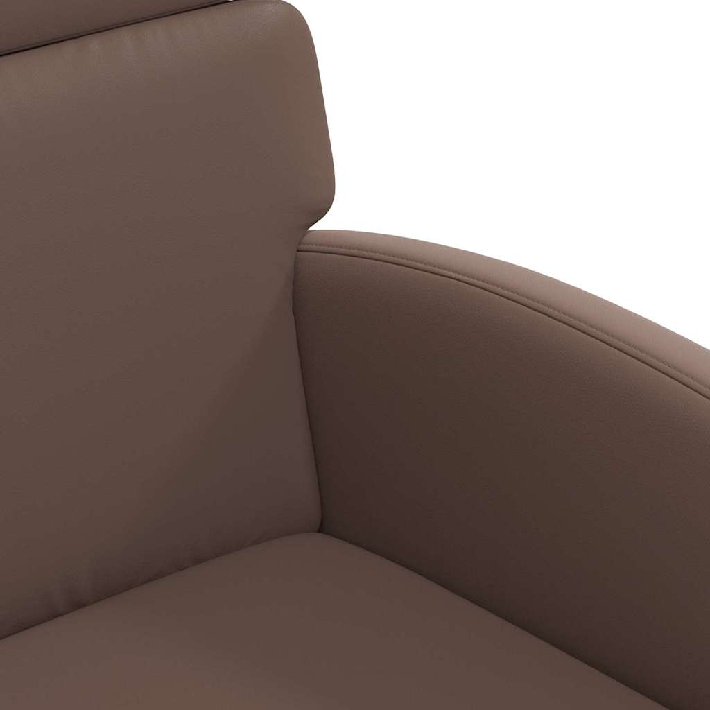 Spisebordsstole med hjul 2 pcs Brun 58 x 65 x 98 cm Kunstlæder