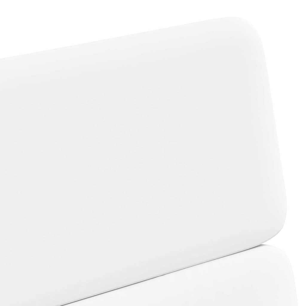 Spisebordsstole med hjul 2 pcs Hvid 58 x 65 x 98 cm Kunstlæder