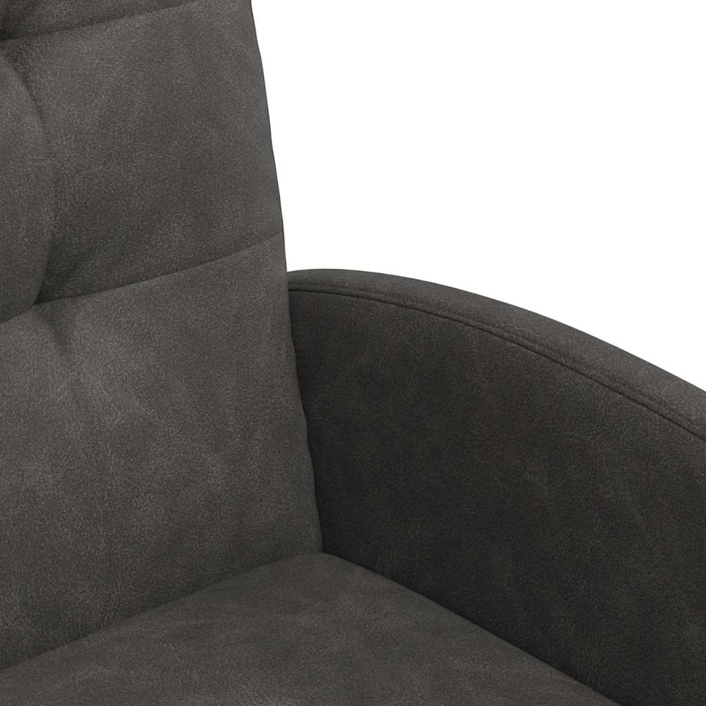 Spisebordsstole med hjul 2 pcs Sort 57 x 67 x 98 cm Kunstlæder