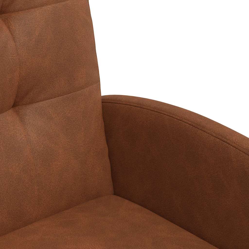 Spisebordsstole med hjul 2 pcs Brun 57 x 67 x 98 cm Kunstlæder