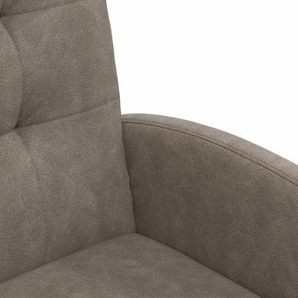 Spisebordsstole med hjul 2 stk. Kunstlæder Grå 58 x 67 x 97 cm