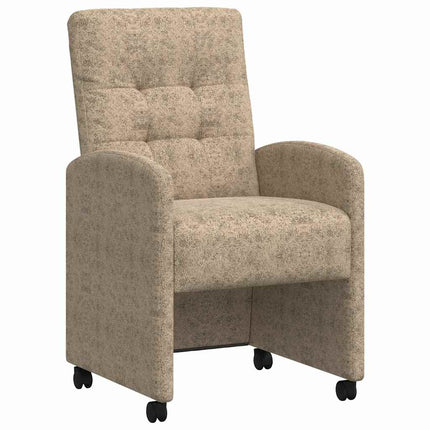 Spisebordsstole med hjul 2 stk. Faux suede læder Lysegrå