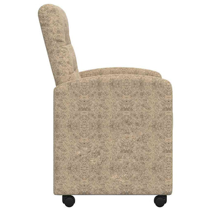 Spisebordsstole med hjul 2 stk. Faux suede læder Lysegrå