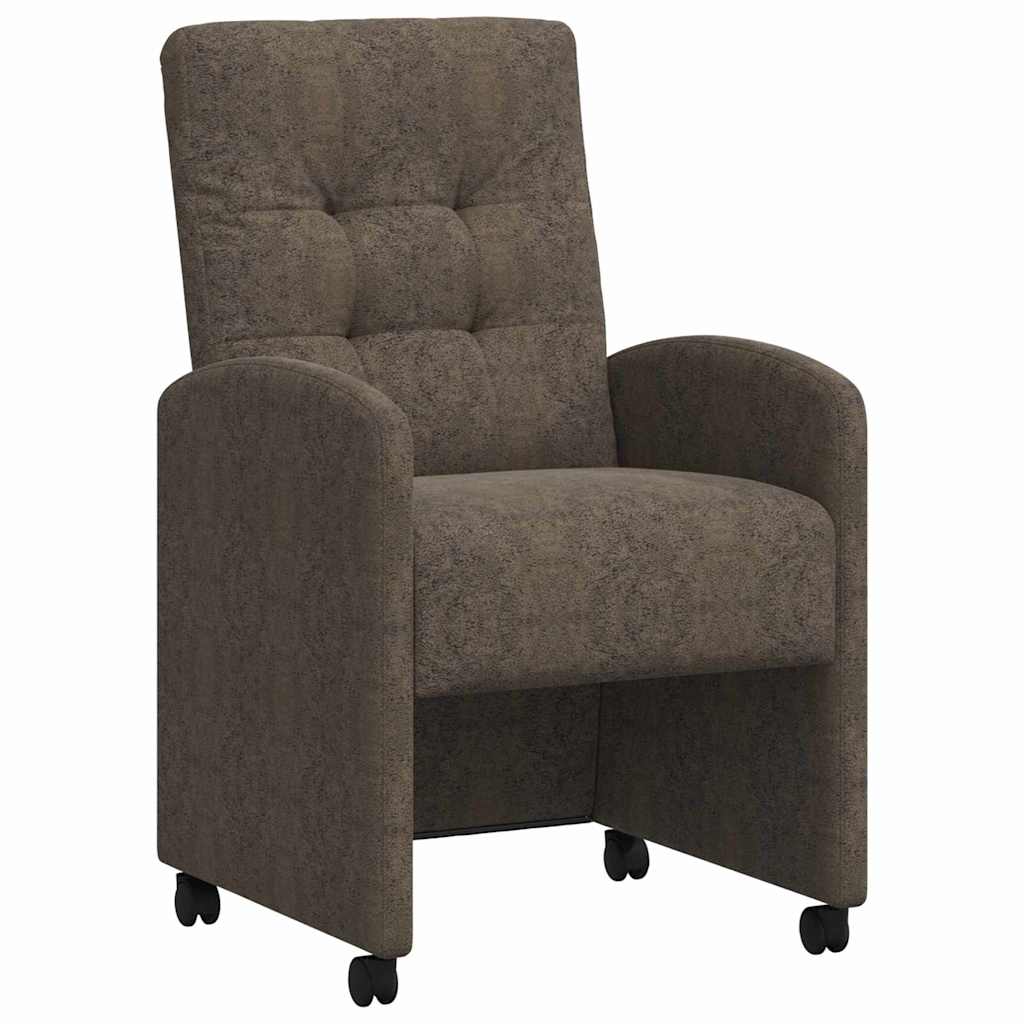 Spisebordsstole med hjul 2 pcs Mørkegrå 58 x 67 x 97 cm