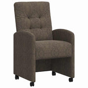 Spisebordsstole med hjul 2 pcs Mørkegrå 58 x 67 x 97 cm