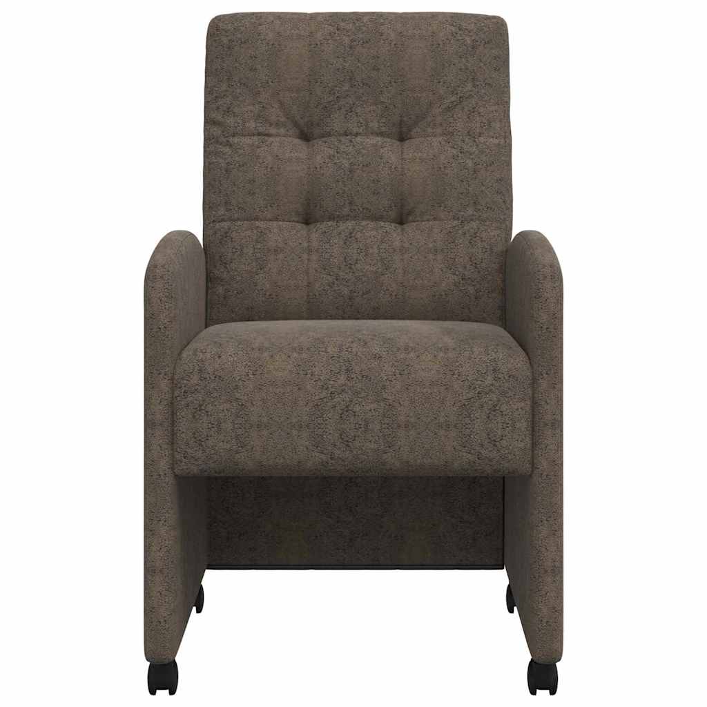 Spisebordsstole med hjul 2 pcs Mørkegrå 57 x 67 x 98 cm