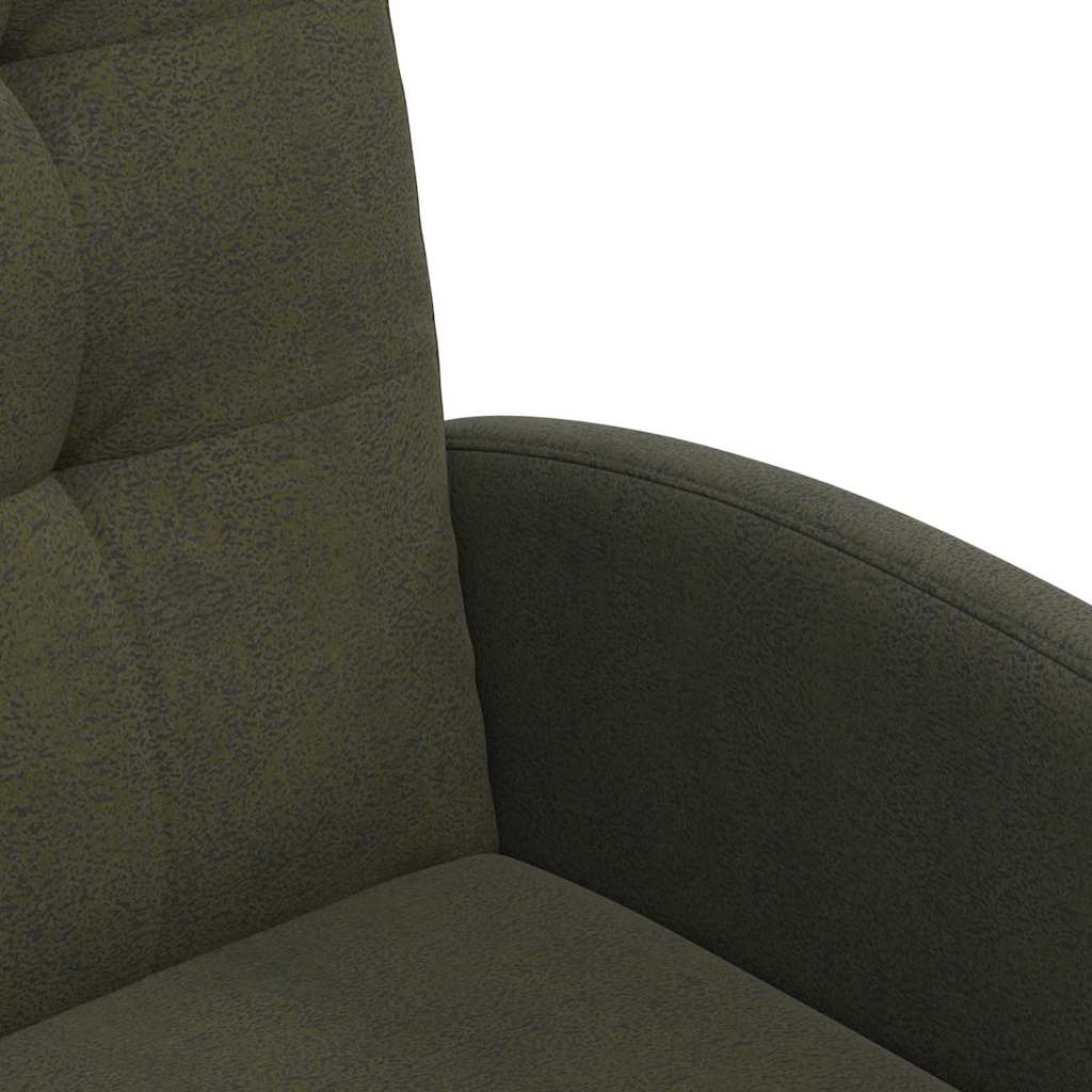 Spisebordsstole med hjul 2 pcs Army grøn 57 x 67 x 98 cm