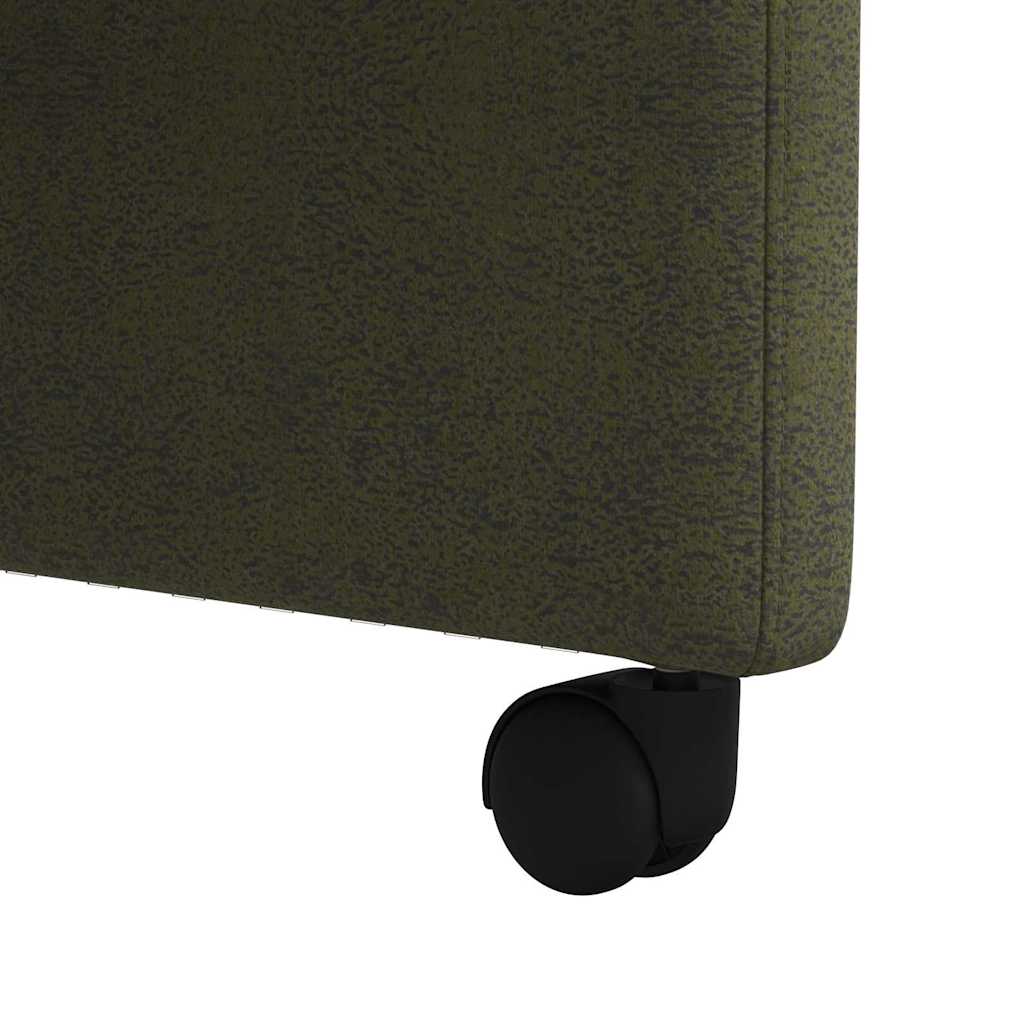 Spisebordsstole med hjul 2 pcs Army grøn 57 x 67 x 98 cm
