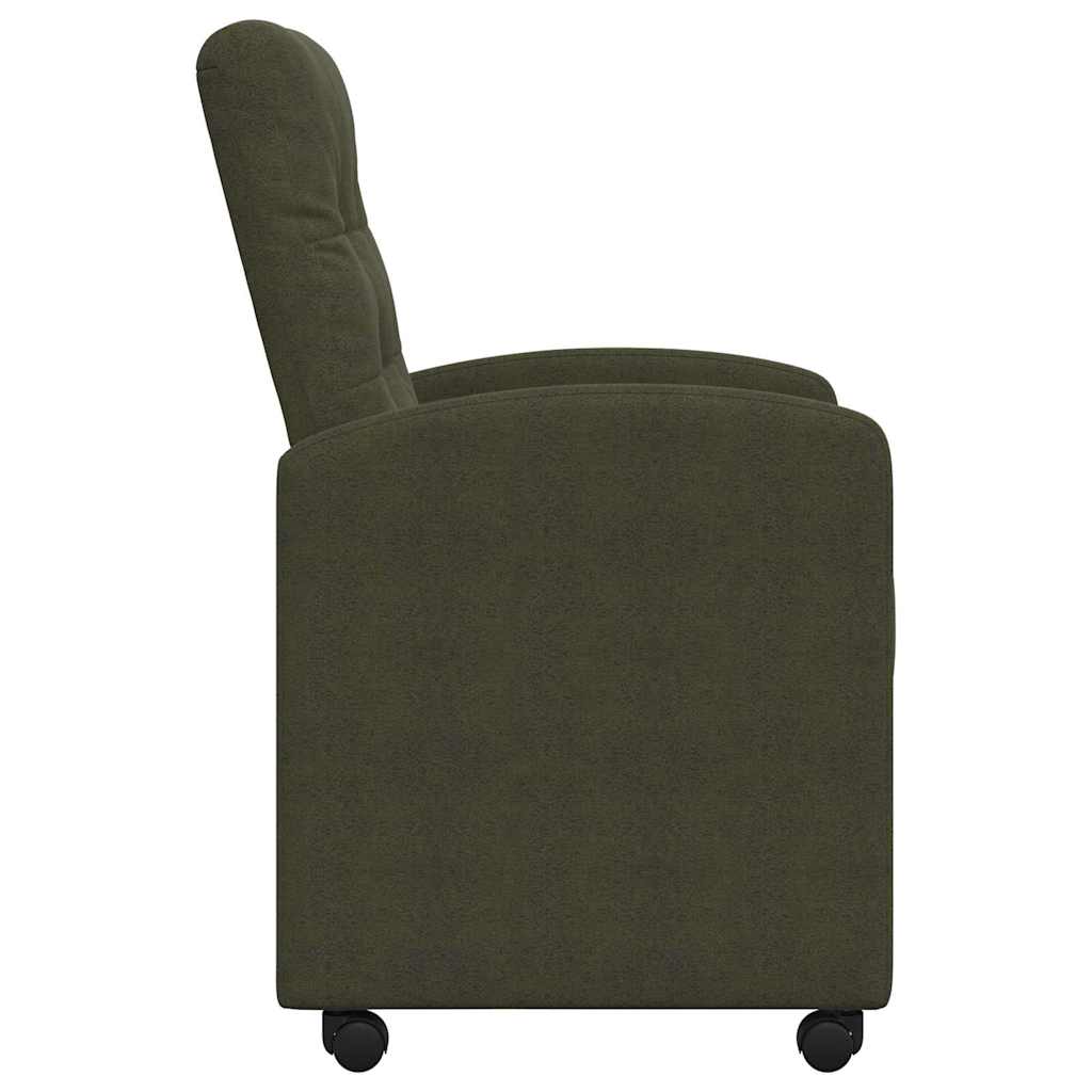 Spisebordsstole med hjul 2 pcs Army grøn 57 x 67 x 98 cm