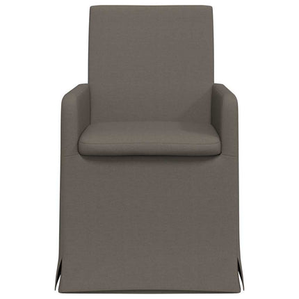 Spisestole 2 stk. Linned Lysegrå 57 x 67 x 95 cm