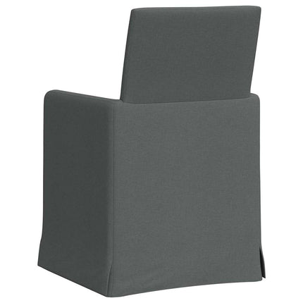 Spisestole 2 pcs Mørkegrå 57 x 67 x 95 cm Stof