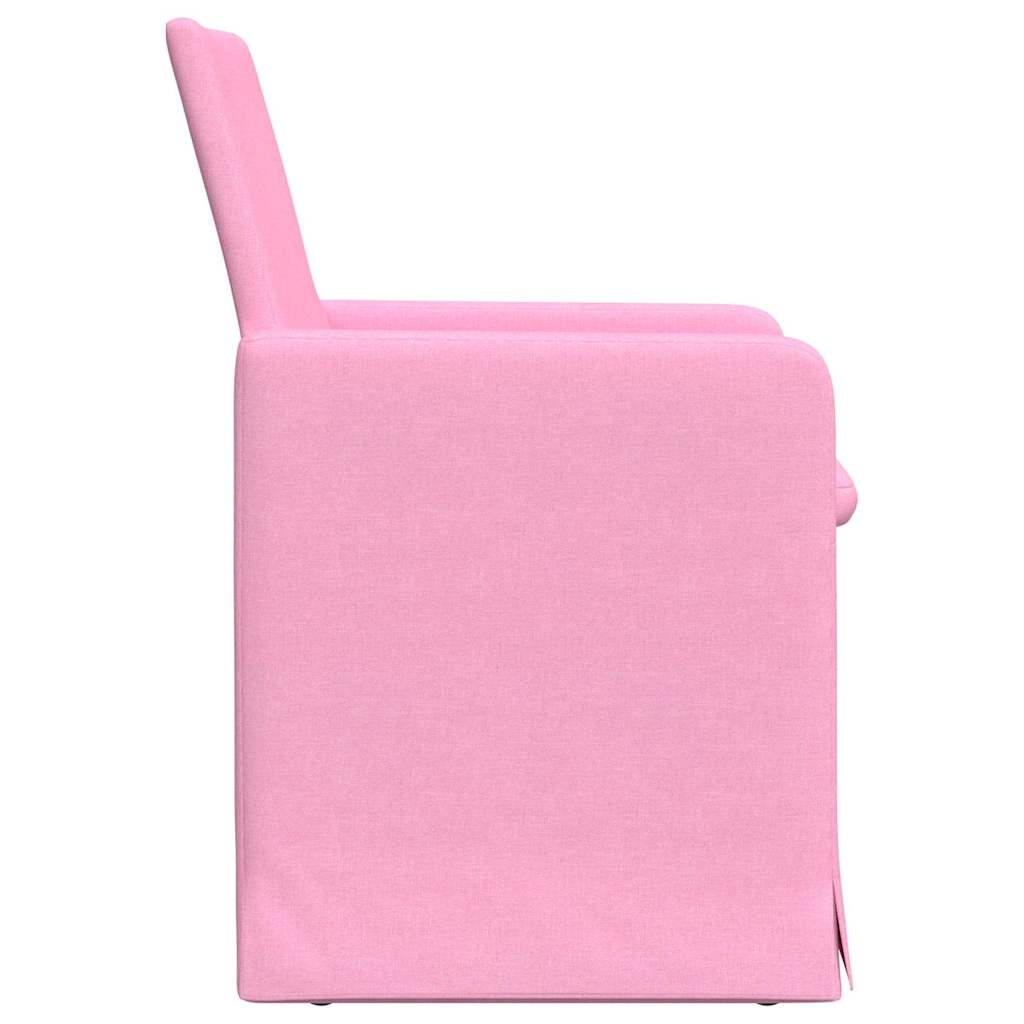 Spisestole 2 pcs Lyserød 57 x 67 x 95 cm Stof