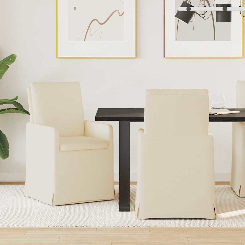 Spisestole 2 pcs Beige 57 x 67 x 98 cm Linned