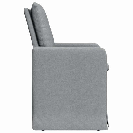 Spisestole 2 pcs Lysegrå 57 x 67 x 98 cm Stof