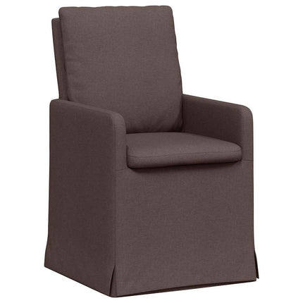 Spisestole 2 pcs Mørkebrun 57 x 67 x 98 cm Stof