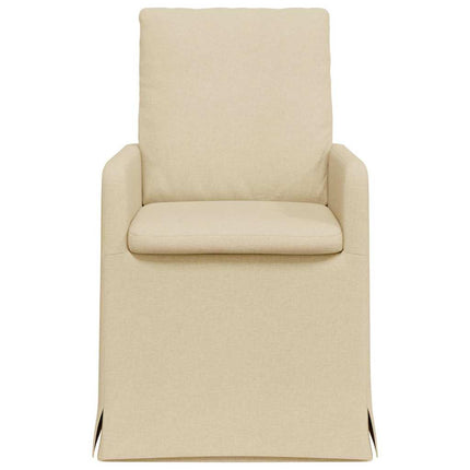 Spisestole 2 stk. Stof Creme 57 x 67 x 98 cm