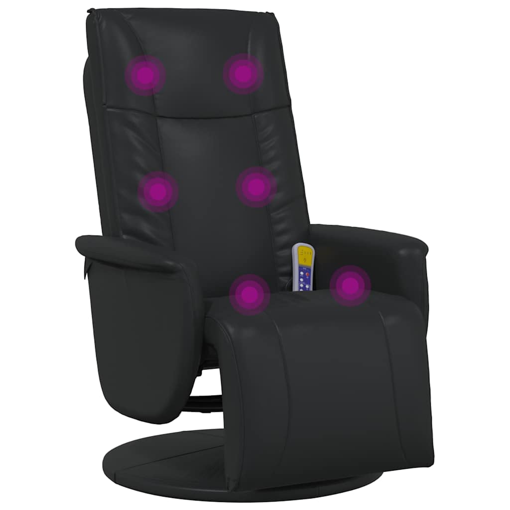 Svingende Massage Recliner Stol Sort 71 x 90 x 105 cm