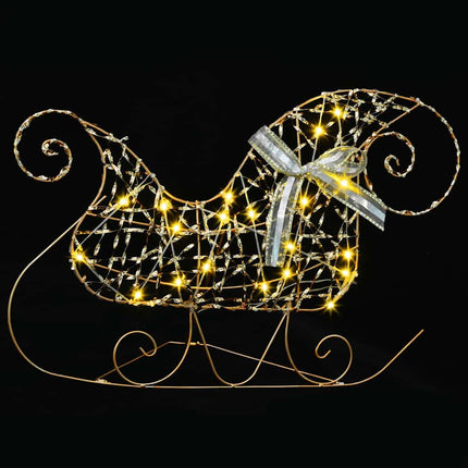 LED Rensdyr 5 stk. 40 LED'er Guld 44 x 18 x 65,5 cm PET