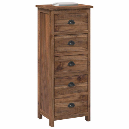 Skuffeskab Naturfarvet 45 x 35 x 110 cm Massiv Teaktræ