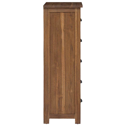 Skuffeskab Naturfarvet 45 x 35 x 110 cm Massiv Teaktræ