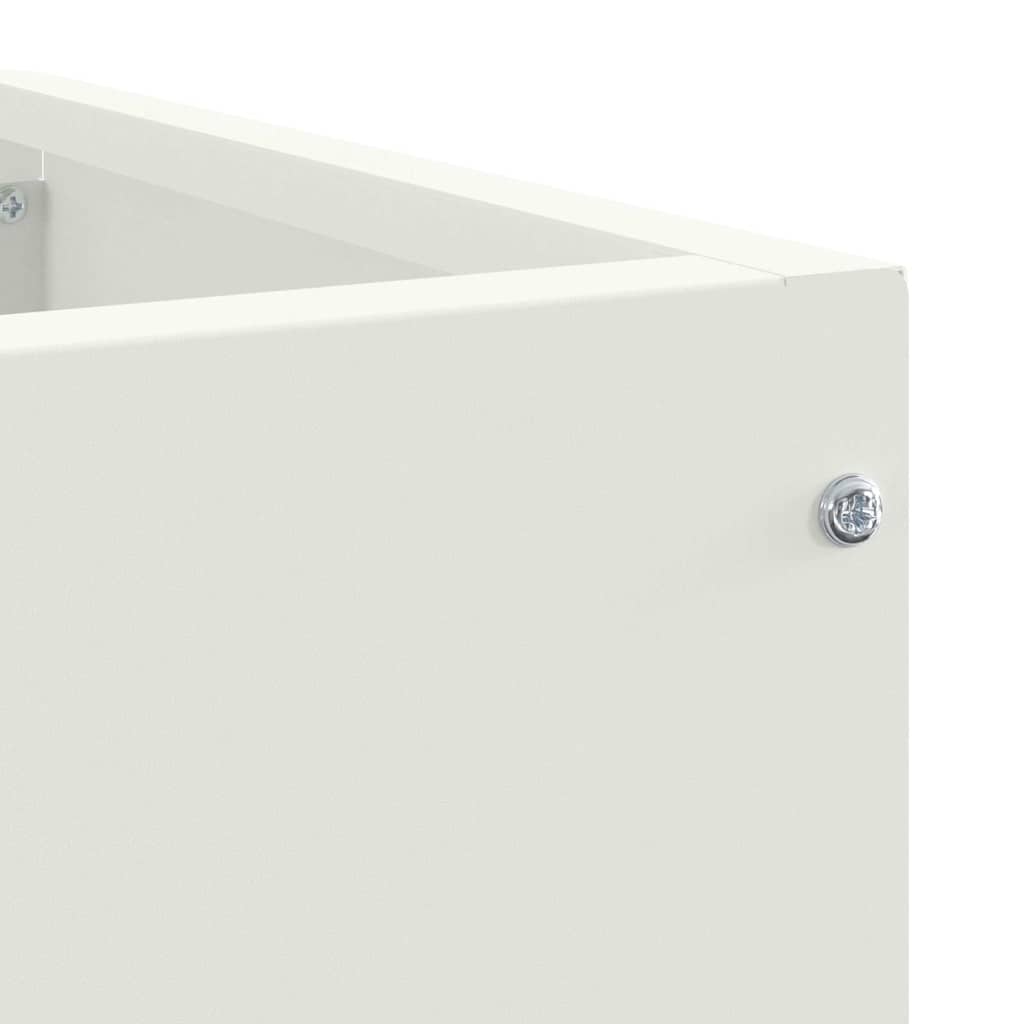 Hjørne Plantekasse Hvid 60 x 60 x 35 cm Stål